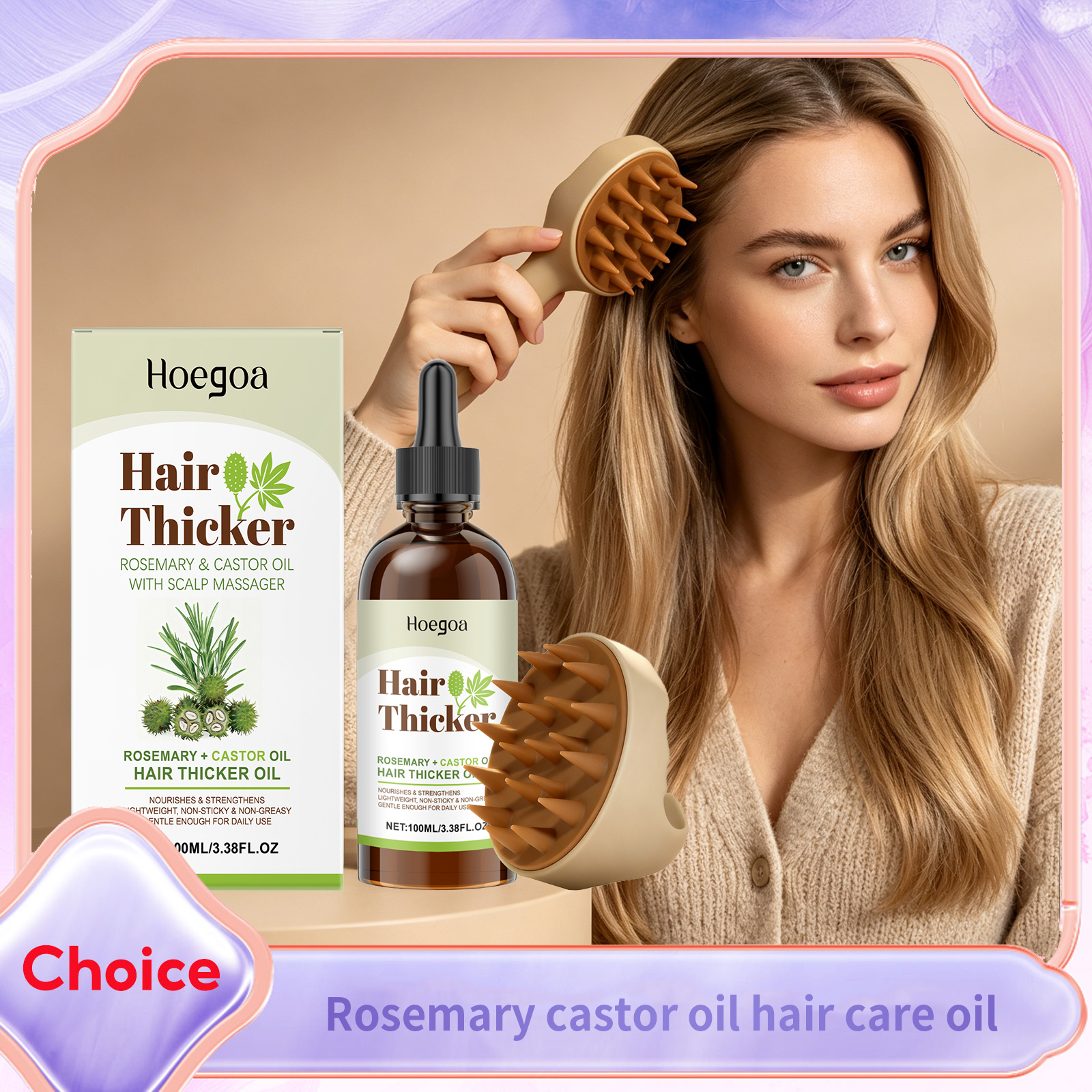Split End Repair Serum - Rosemary Castor Oil Hair Care Essential