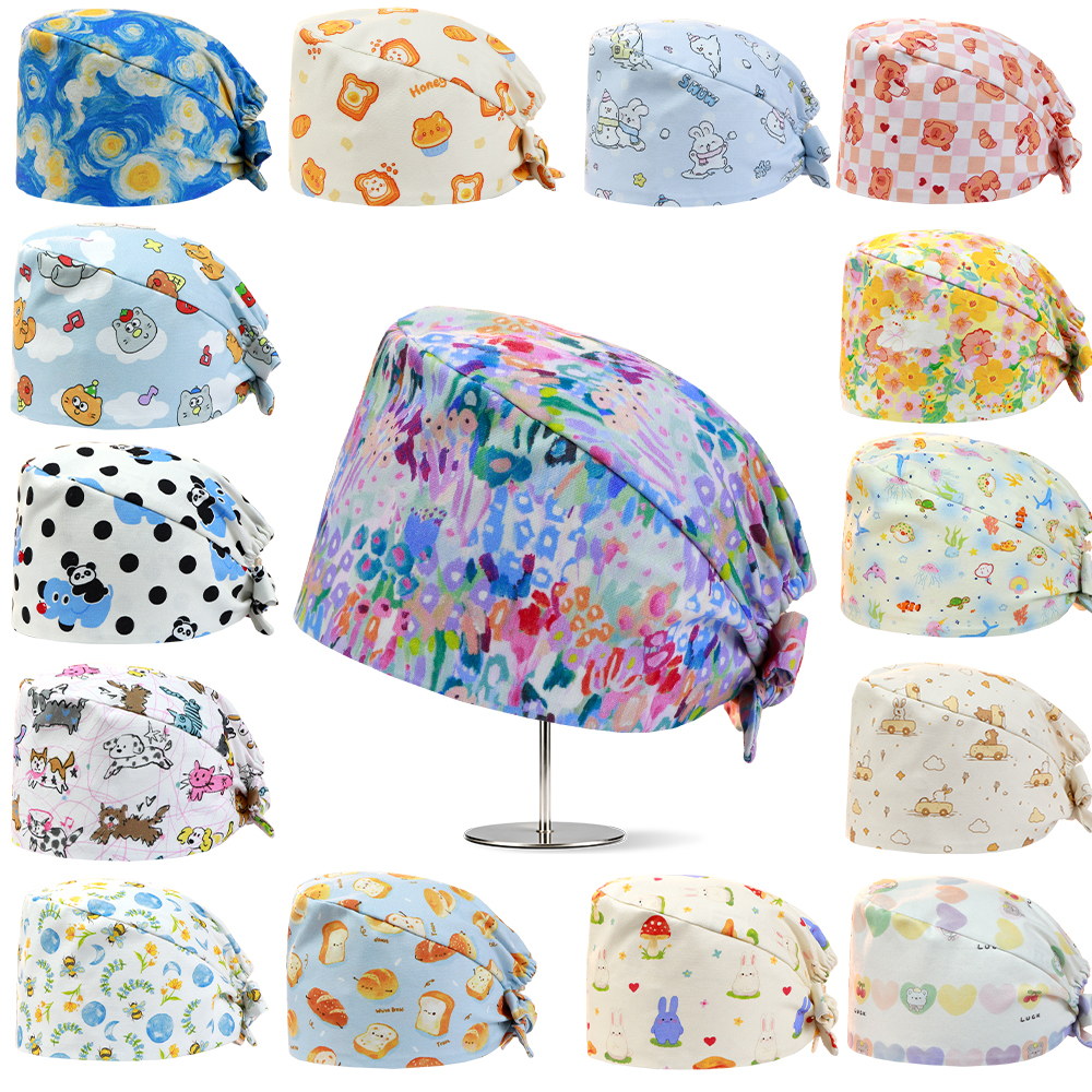 Hair Care Essential - Wholesale Floral Clusters Pattern Surgical Scrub