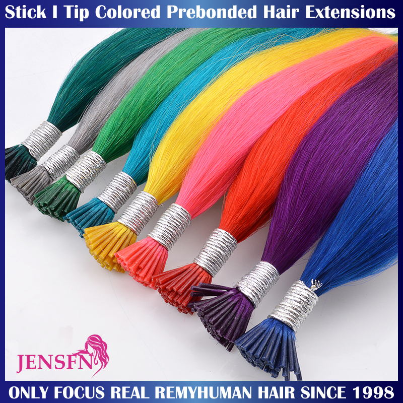 Hair Care Keratin - JENSFN I Tip Color Hair Extensions
