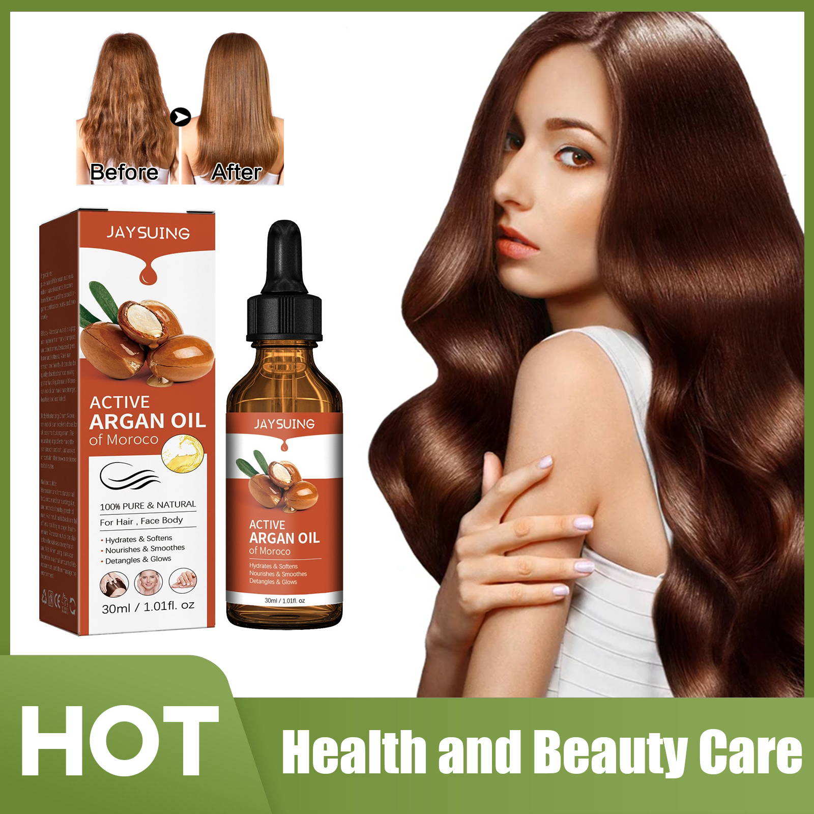 Hair Care Naturally - Argan Oil for Hair Treatment Smoothing