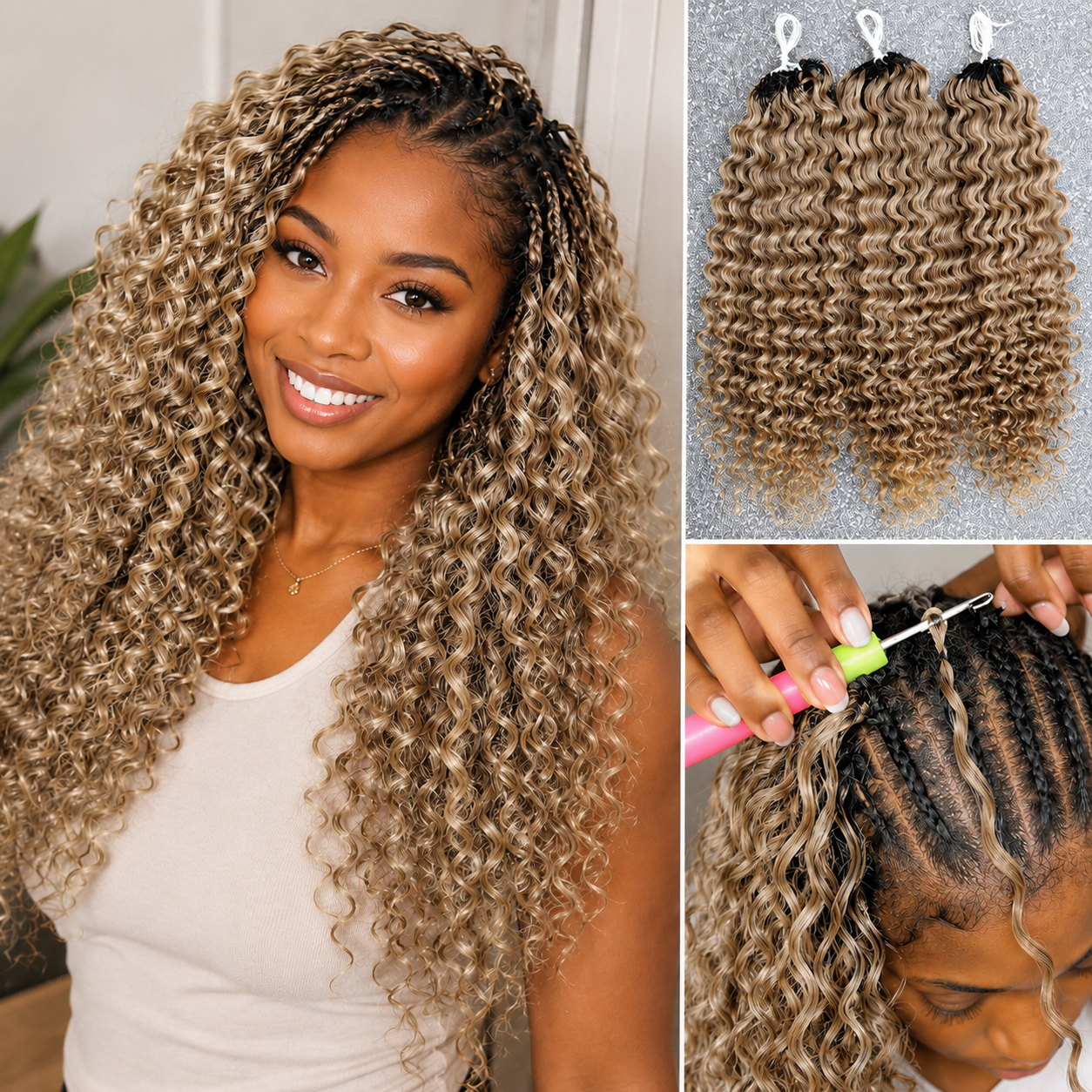 Hair Care Honey - Luxury Honey Blonde Deep Wave Crochet