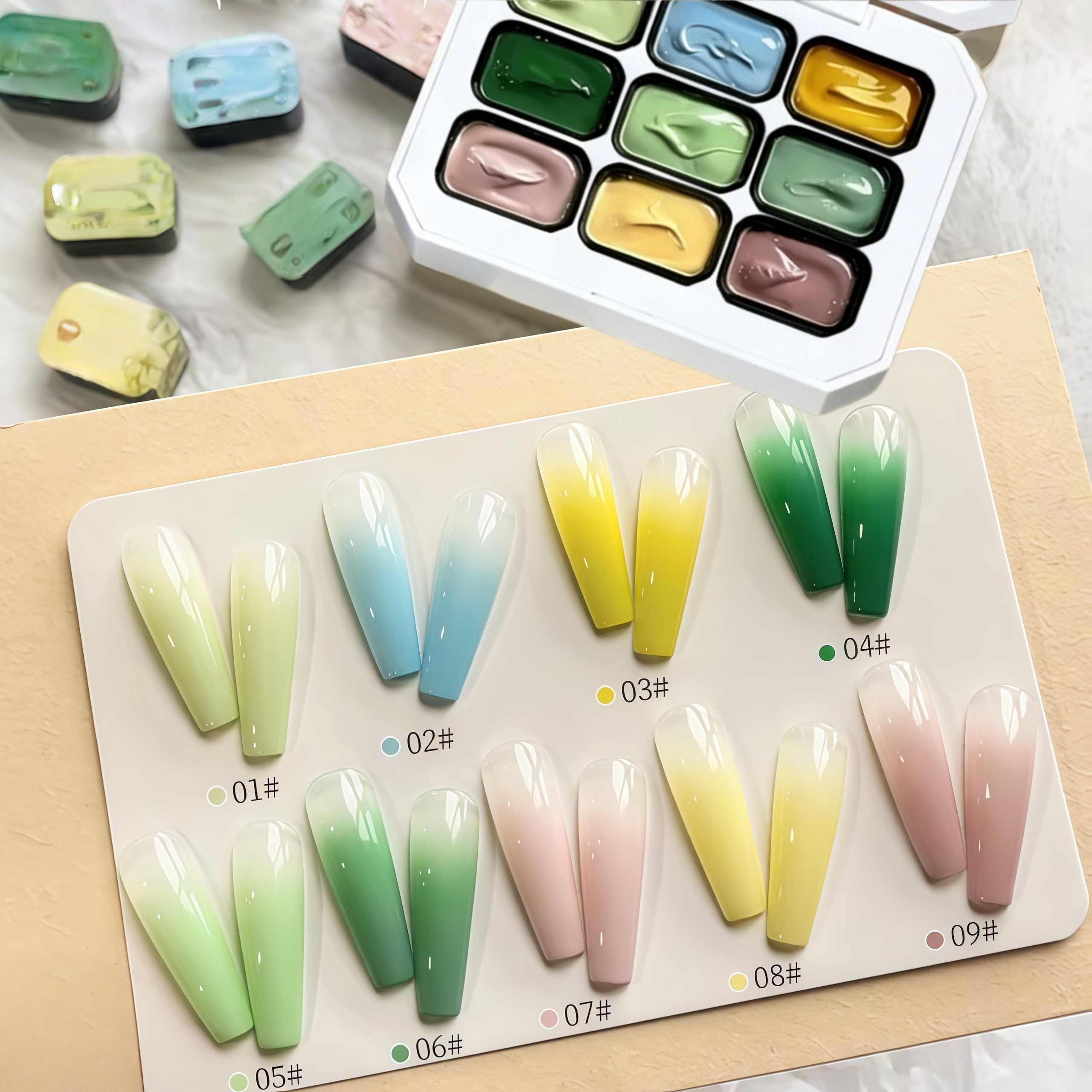 9-color solid nail polish,Bean – Hair Care Gel Bewertung und Preis