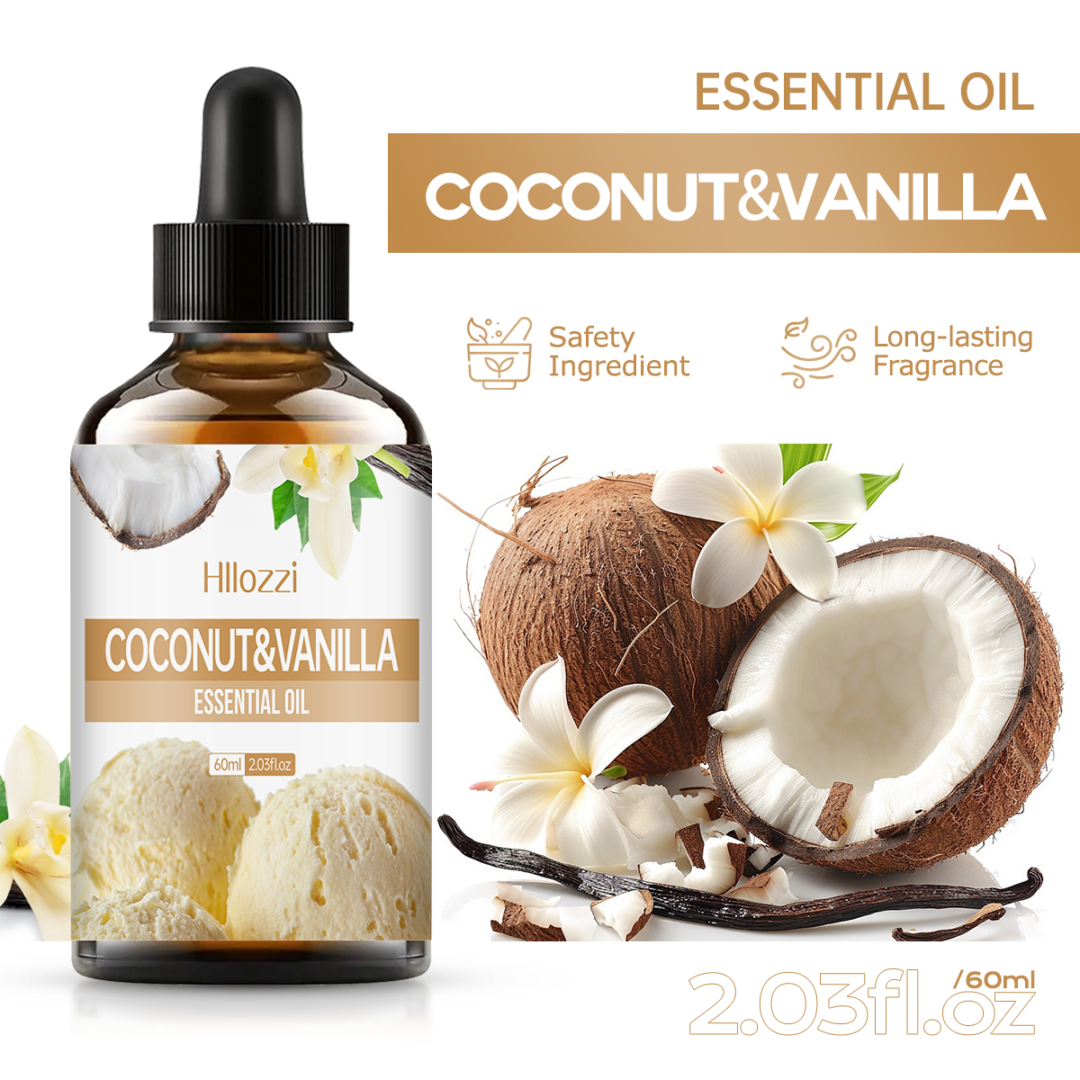 Coconut Vanilla Essential Oil  – Hair Care Fragrance Essential Oil Bewertung und Preis
