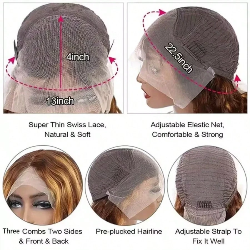 Highlight Deep Wave Wigs Human – Hair Care Honey Bewertung und Preis