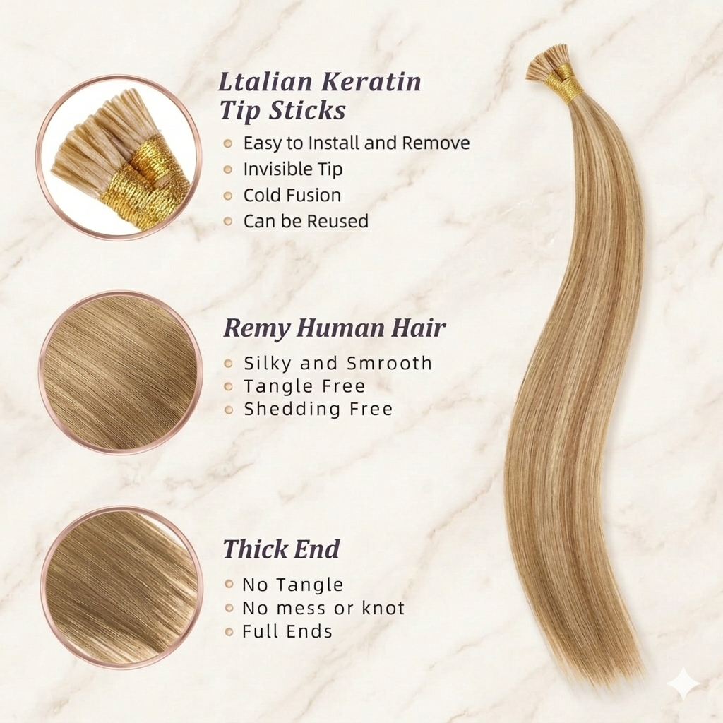 18inch Natural Remy I- Tip Hum – Hair Care Keratin Bewertung und Preis
